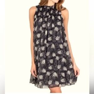 Joie Black and White Floral Mini Dress